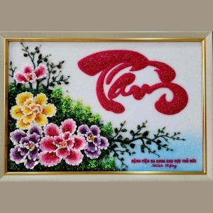 Tranh Đá Quý Chữ Tâm