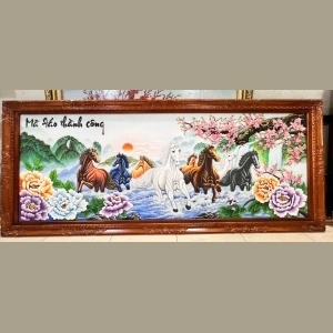 Tranh Đá Quý Mã Đáo Thành Công – Biểu Tượng Của Thành Công, May Mắn Và Thịnh Vượng