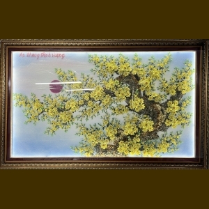 Tranh Đá Quý Hoa Mai Vàng