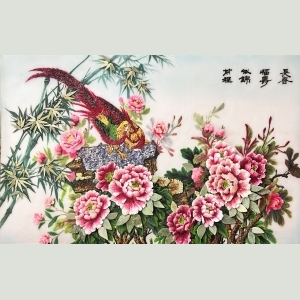 Tranh Đá Quý Phú Quý Mãn Đường – Biểu Tượng Giàu Sang, Vinh Hoa Và Thịnh Vượng