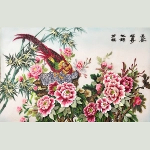 Tranh Đá Quý Phú Quý Mãn Đường – Biểu Tượng Giàu Sang, Vinh Hoa Và Thịnh Vượng