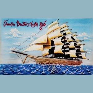 Tranh Đá Quý Buồm Vàng Chở Lộc